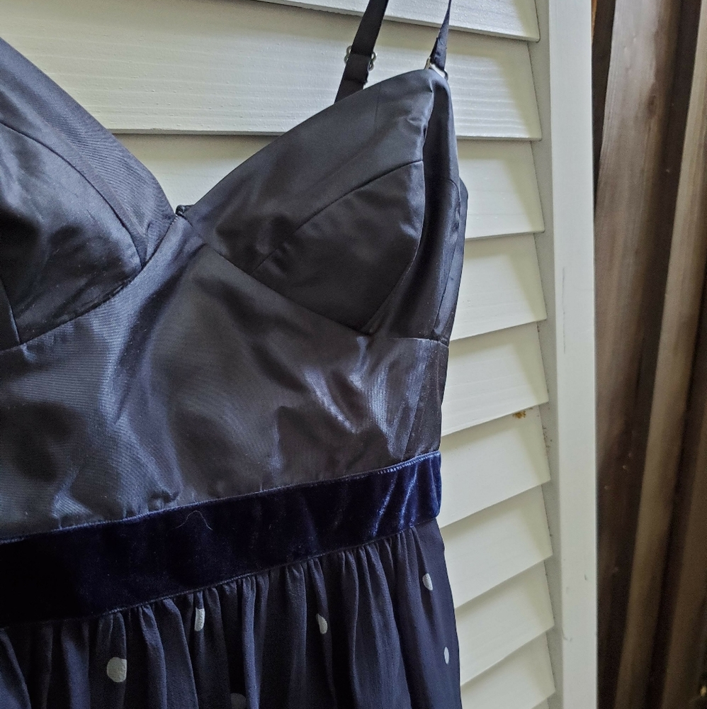 Rebecca Taylor dark blue silk floral party dress - Picture 4 of 8